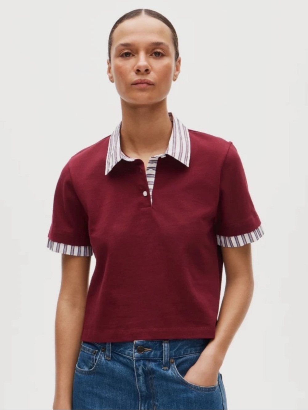 J. Crew Poplin Collar Polo